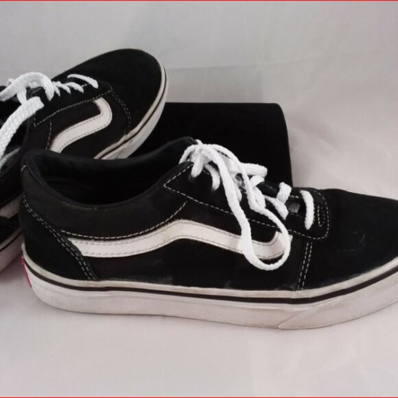 Vans ComfyCush Split Old Skool Skate Sneakers Unisex Size 4 Black and White - Picture 2 of 4